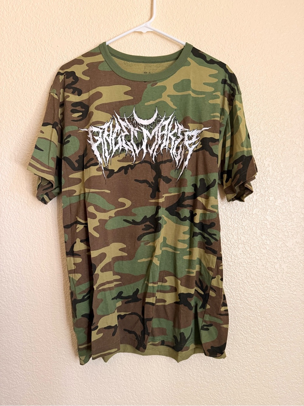 ANGELMAKER Green Camo band tee size XL